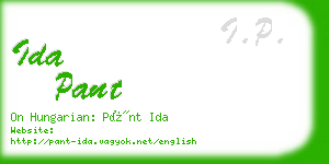 ida pant business card